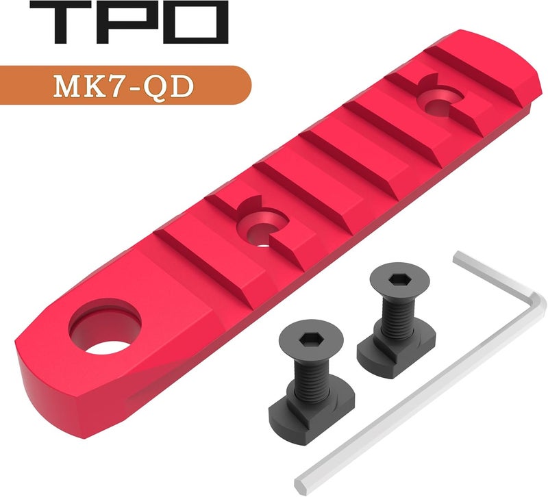 TPO 4-Slot, 7-Slot Aluminum Mlok Picatinny Rail Mount, T-Nuts & Screws & Hex Wrench Included (MK4, MK7) - Image 2